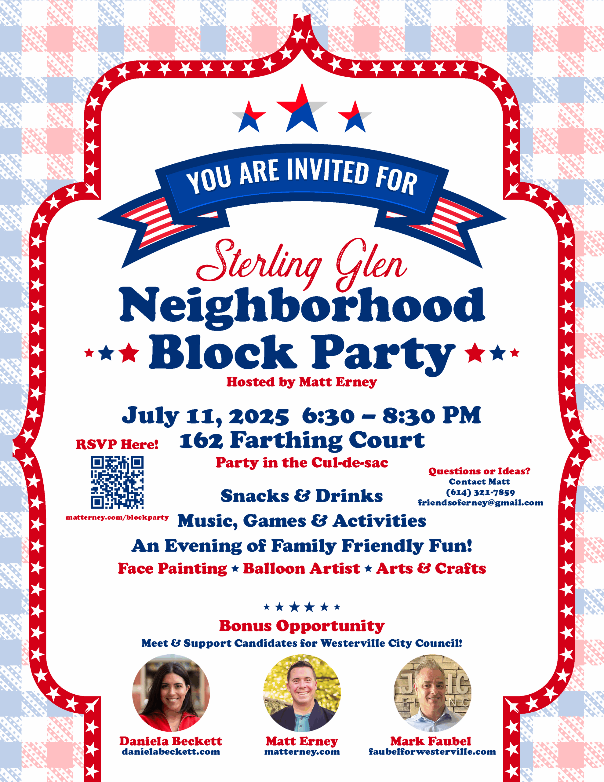 Sterling Glen Block Party Flyer 2025